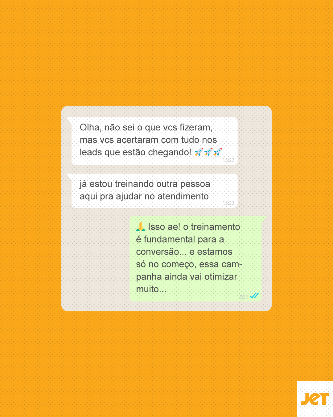 Depoimento de cliente JET