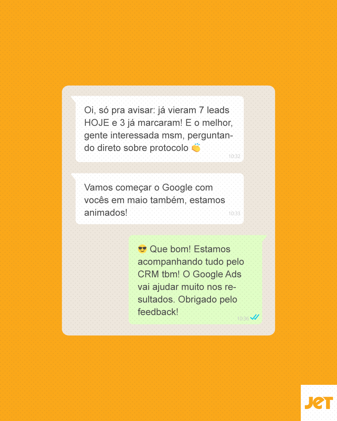 Depoimento de cliente JET